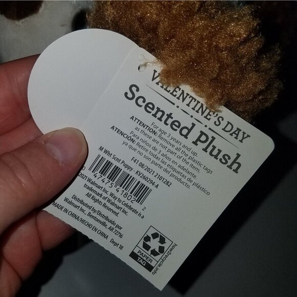 Love You Latte Puppy Dog Plush Pink Mug Valentine's Day COFFEE SCENT Gift w/TAG - Picture 9 of 9